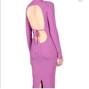 LE SUPERBE A-Vert Open-Back Midi-dress Size S